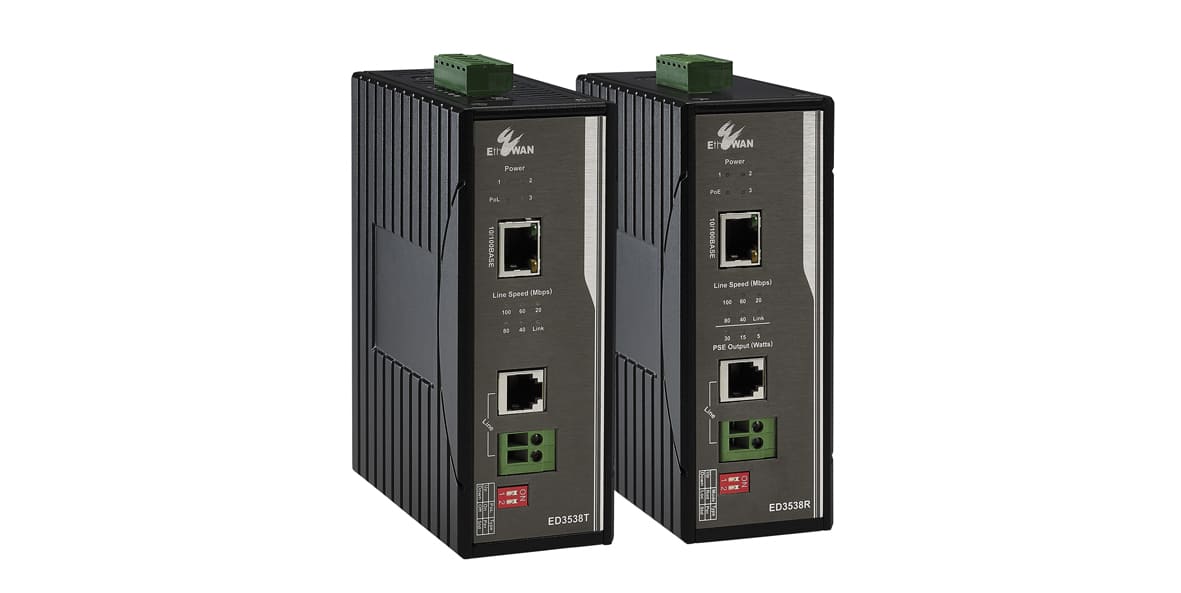 Hardened 10/100BASE-TX PoL/PoE Ethernet Extender over Copper Wires