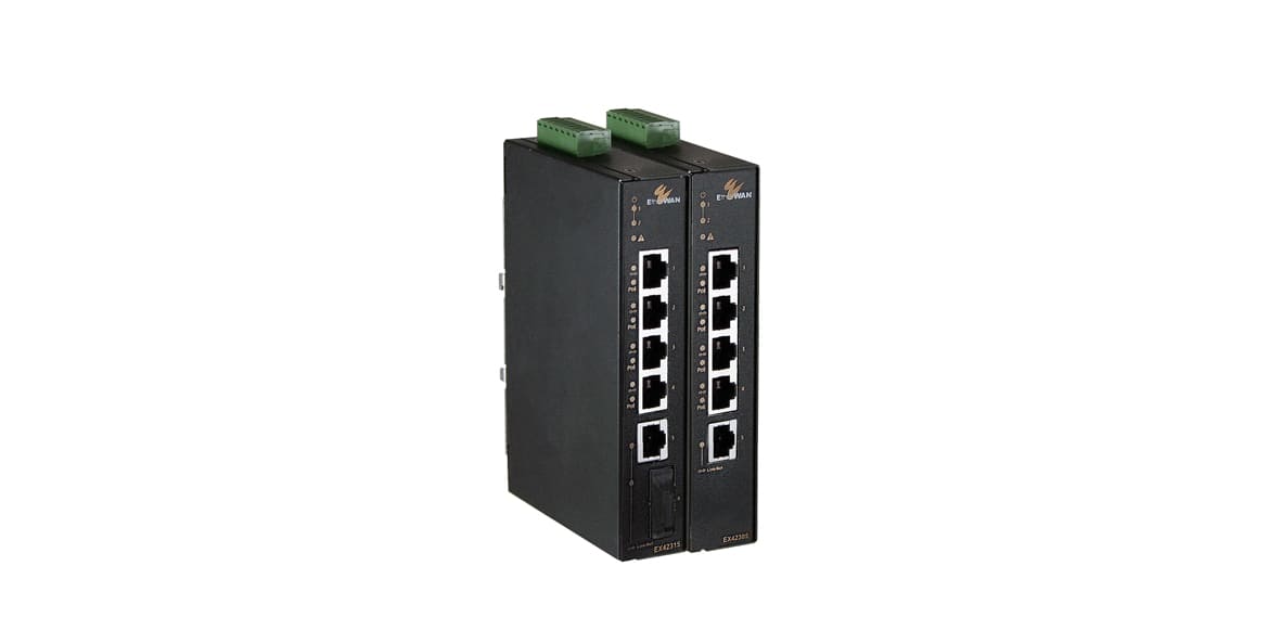 Hardened Unmanaged 4-port 10/100BASE (4 x PoE) +1-port 10/100/1000BASE-T +1-port 1000BASE-X Gigabit Ethernet Switch