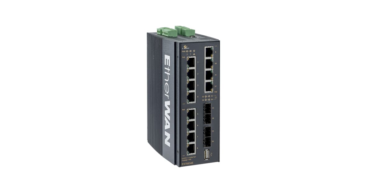 Hardened Managed 10 to 16-Port Gigabit PoE Ethernet Switch