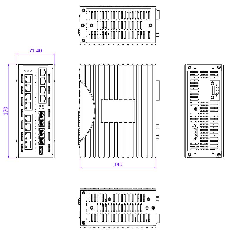 EX78900XR Series Dimensions