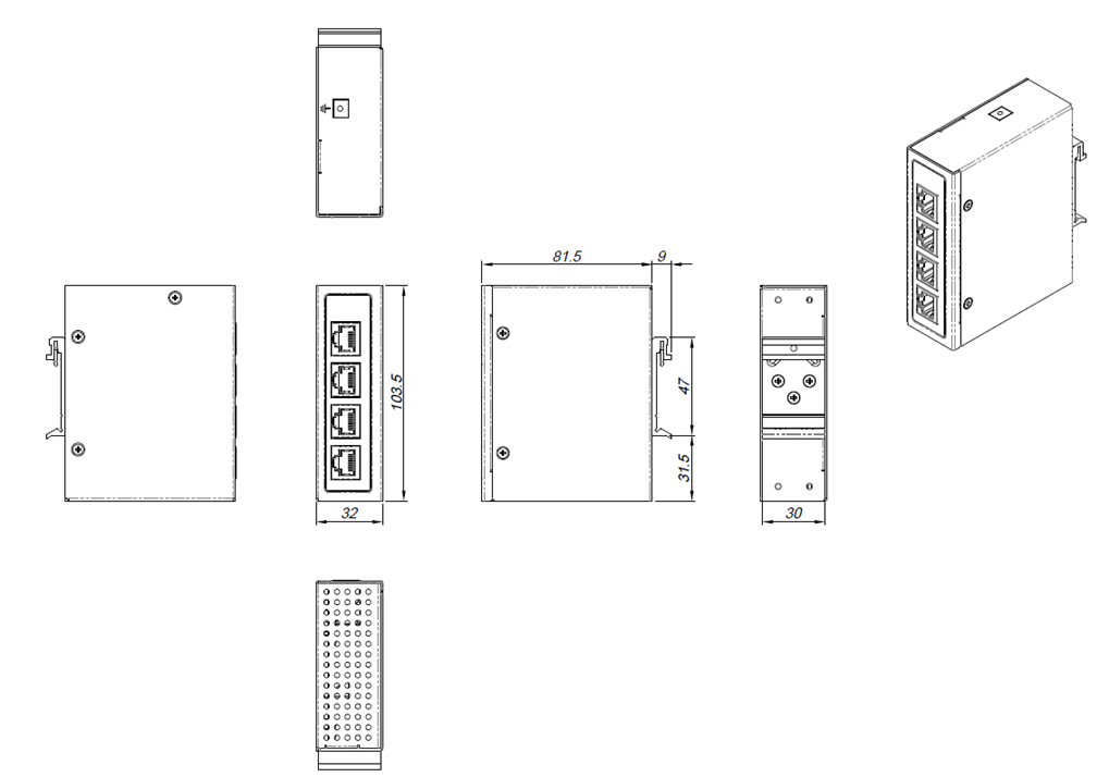 PD1042 Dimensions