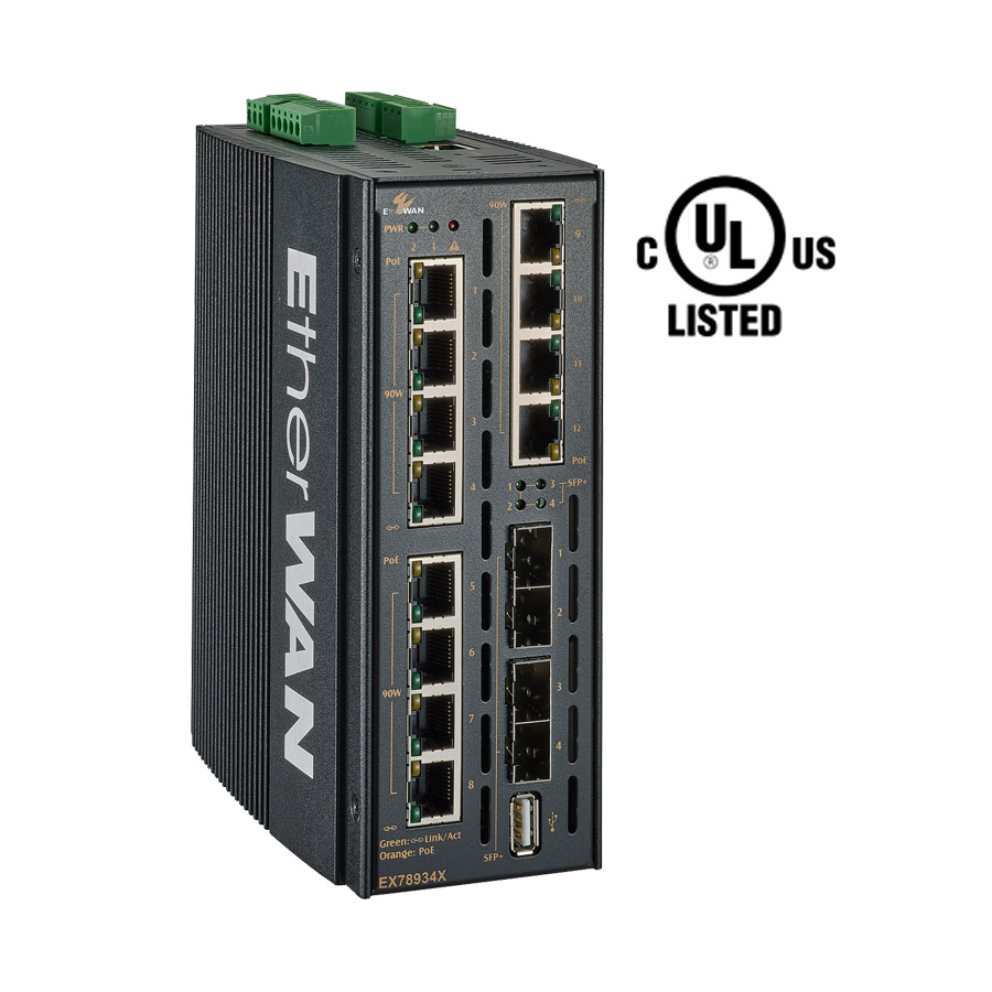 Next Generation 10-Gigabit, 90W PoE Switch, Built for Urban Infrastructure and Building Infrastructure and Security Networks