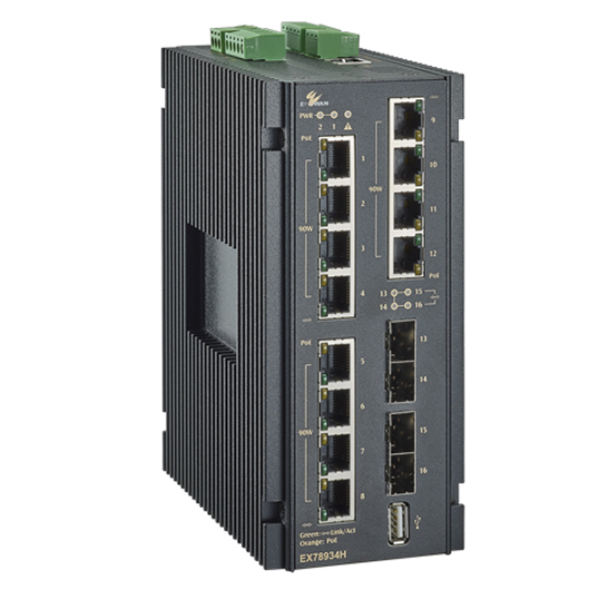 12 Port Full Gigabit Unmanaged Industrial Switch, Din Rail