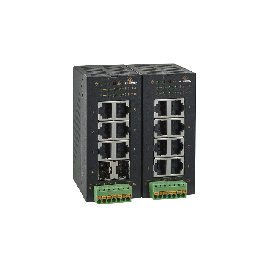 Industrial Gigabit Ethernet Switch Unmanaged PoE 8 Ports + 2