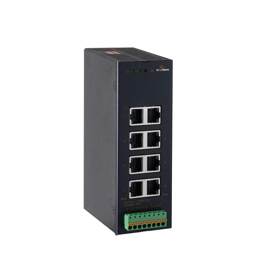 Industrial Unmanaged PoE 8 to 10-port Gigabit Ethernet Switch