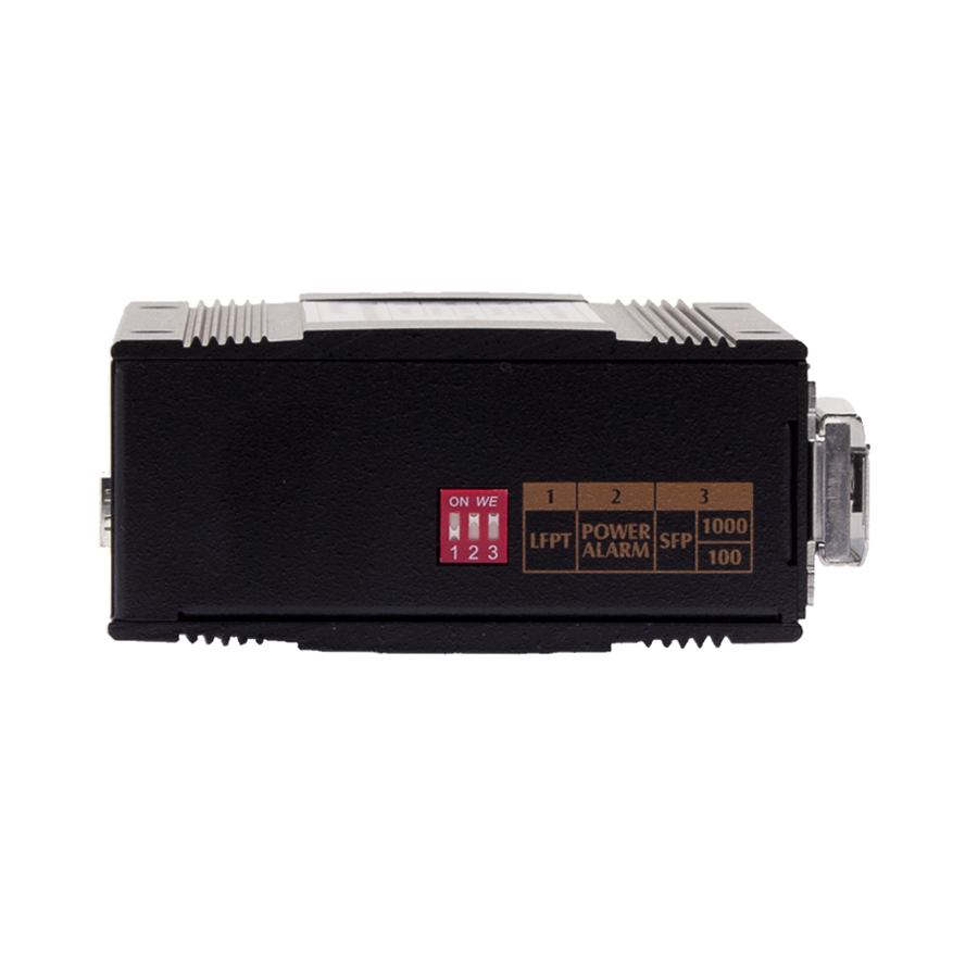 EL2242 Hardened PoE 10/100/1000BASE-T to 100/1000BASE Dual Rate Media Converter