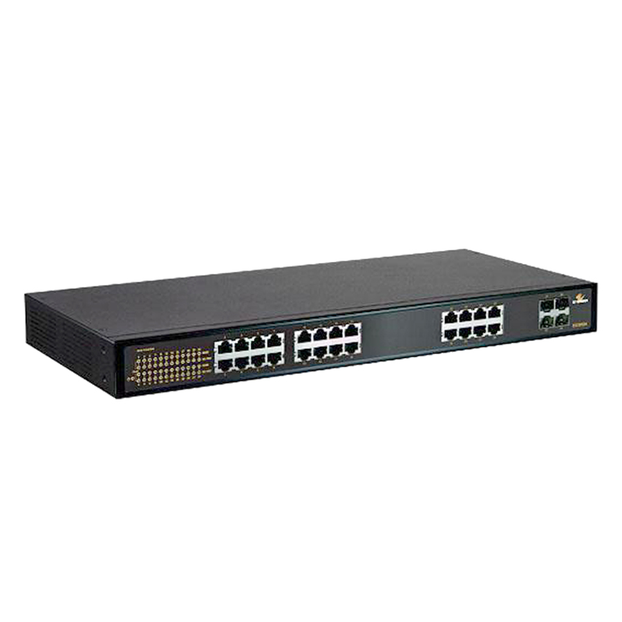 EX39924 Series Industrial Unmanaged 24-port Gigabit Switch with 4/16-port combo SFP Slots