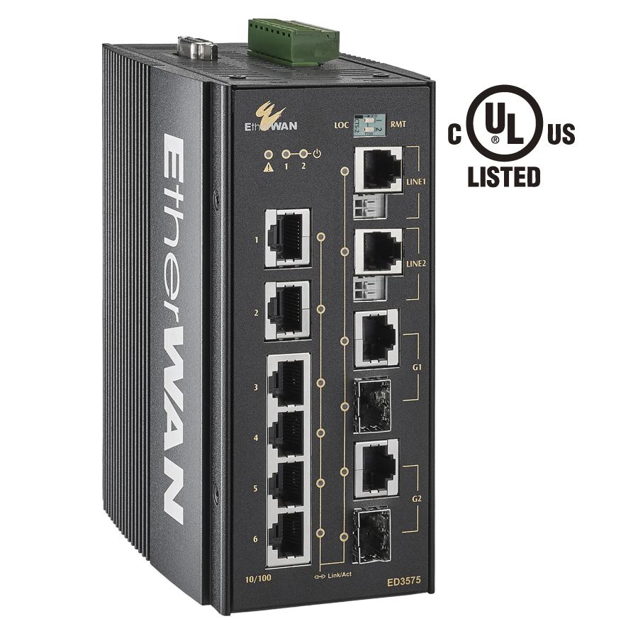 ED3575 Hardened Managed 6port 10/100BASETX +2port Gigabit combo