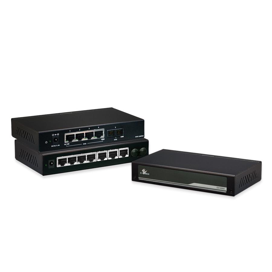 Ex Series Unmanaged 5 To 8 Port 10 100 1000base T And 1 Port 1000base X Gigabit Ethernet Switch Etherwan