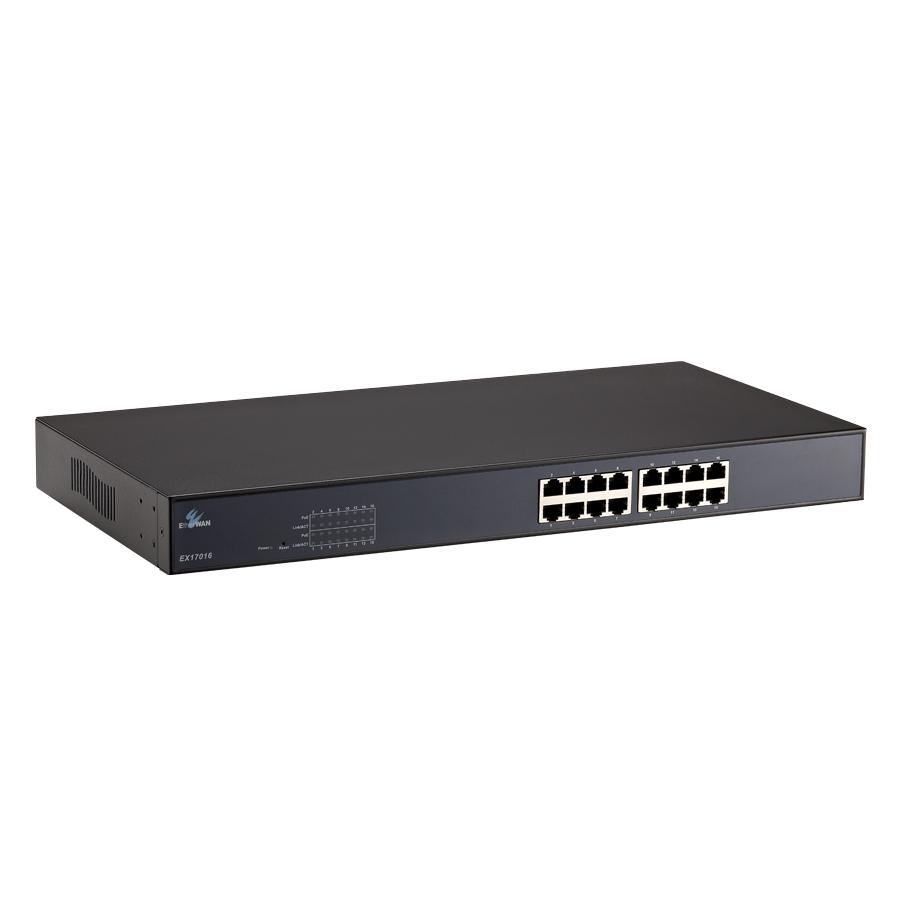 Ex17016 web smart 16 port 10 100base tx poe ieee 802 3at ethernet