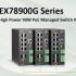 Latest Generation Industrial PoE++ Managed Switches: 90W PoE with 2.5G fiber connections and ERPS feature