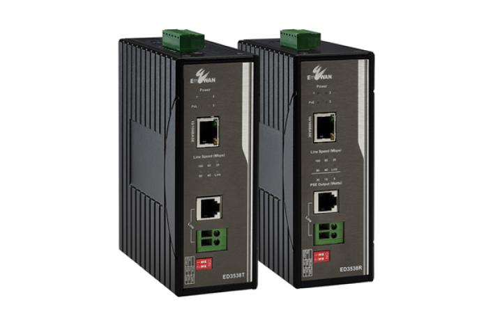 Hardened 10/100BASE-TX PoL/PoE Ethernet Extender over Copper Wires