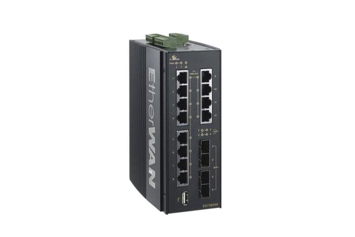Hardened Managed 12-Port Gigabit and 4-Port 10G SFP+ Ethernet Switch