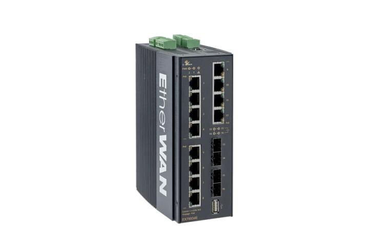 Hardened Managed 10 to 16-Port Gigabit PoE Ethernet Switch