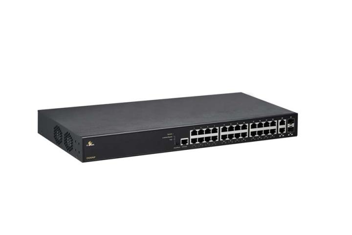 網管型 24 埠 Gigabit PoE + 2 埠10/1000SFP Combo 乙太網路交換器