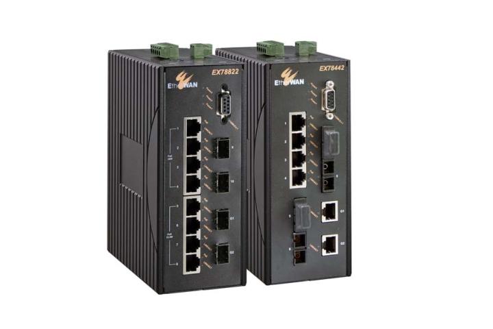 Hardened Managed 4 to 10-port 10/100BASE (8 x PoE) and 2-port Gigabit Ethernet Switch
