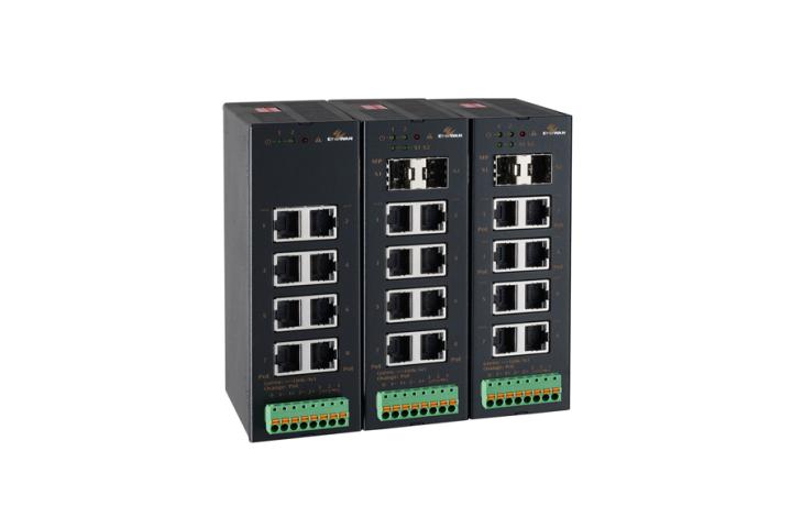 Hardened Unmanaged PoE 8 to 10-port Gigabit Ethernet Switch