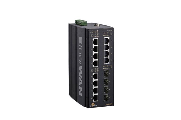 IEC 61850-3/IEEE 1613 Lite L3 Hardened Managed 12-port 10/100BASE and 4-Port Gigabit Ethernet Switch