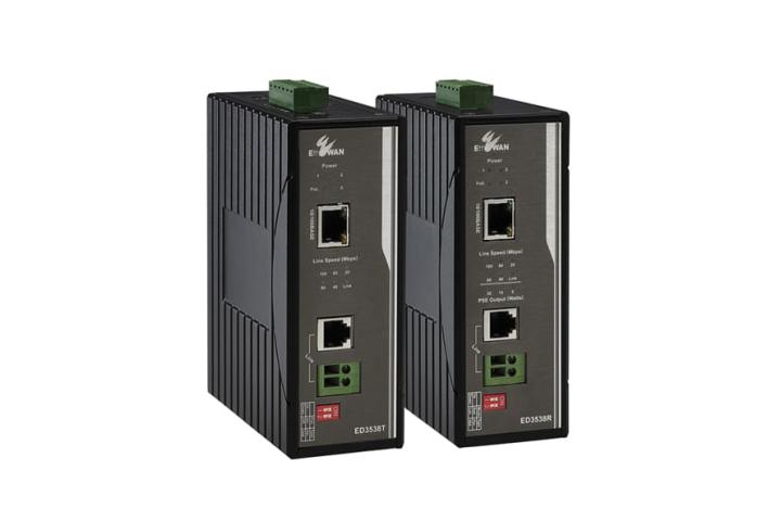 Hardened 10/100BASE-TX PoL/PoE Ethernet Extender over Copper Wires