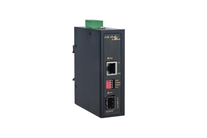 強固級PoE++ 10/100/1000BASE-T轉100/1000雙速率SFP光電轉換器