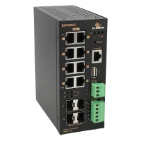 Hardened Managed 8-Port Gigabit 802.3bt PoE++ and 4-Port 100/1G/2.5G SFP Ethernet Switch Hardened Managed 8-Port Gigabit 802.3bt PoE++ and 4-Port 100/1G/2.5G SFP Ethernet Switch