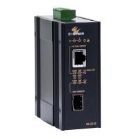 EL2242 Hardened PoE 10/100/1000BASE-T to 100/1000BASE Dual Rate Media Converter