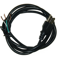 PC-183-72 Power Cord, 6' 18AWG/3C Unshielded, NEMA 5-15P Plug, ROJ 2" 5/8" Stripped