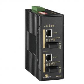 EL1142 Series IEC 61850-3/IEEE 1613 Hardened 2-Port 10/100BASE-TX to 2-Port 100BASE-FX Media Converter