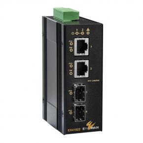 EX41922-T Hardened Unmanaged 2-port 10/100/1000BASE PoE+2-port 100/1000 SFP Ethernet Switch
