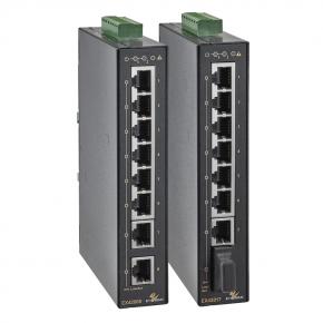 EX42008 Series Hardened Unmanaged 7 to 8-port 10/100BASE-TX and 1-port 100BASE-FX Ethernet Switch