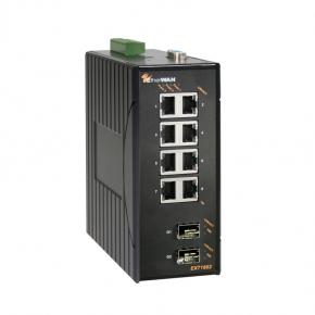 EX71000 Series Hardened Managed 8-port 10/100BASE and 2-port Gigabit  Ethernet Switch with SFP options
