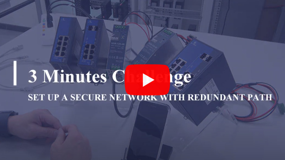 3 minute challenge – Set up a secure network with redundant paths